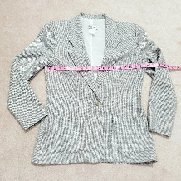 That's Me! Women's Wool Blend Blazer Size 7/8 Tan Brown Checkered Made in USA - Picture 7 of 10